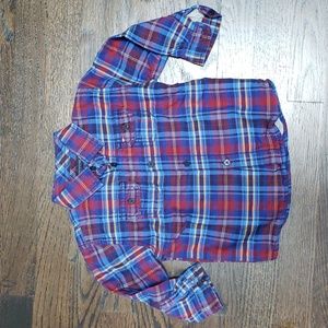 Tommy Hilfiger Plaid Lined Shirt (Size 12-18 months)
